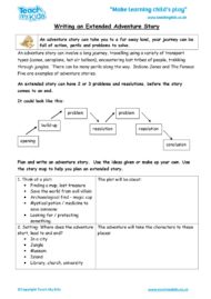 Worksheets for kids - writing-an-extended-adventure-story